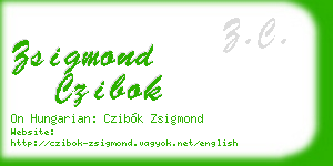 zsigmond czibok business card